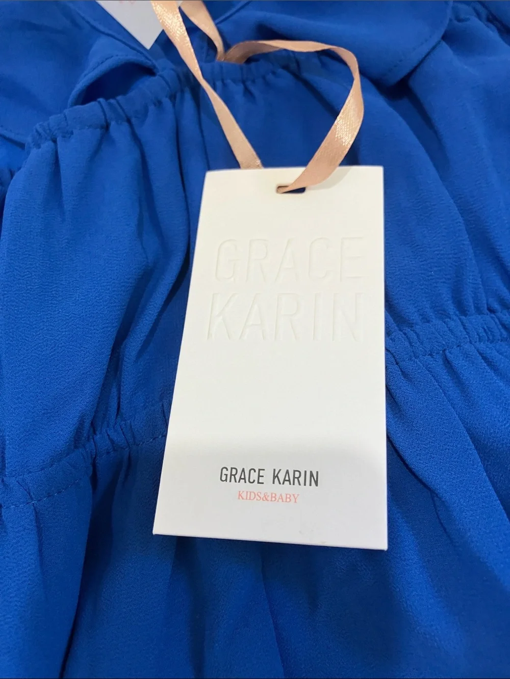 Grace Karin Royal Blue Girls Formal Long Jr Bridesmade Dress with Sash